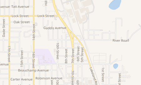 map of 14717 7th St Dade City, FL 33523