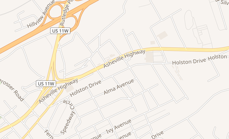 map of 4224 Asheville Hwy Knoxville, TN 37914