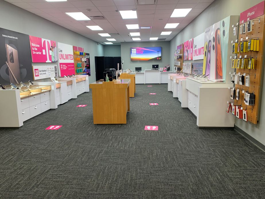 Interior photo of T-Mobile Store at South Park Mall, San Antonio, TX
