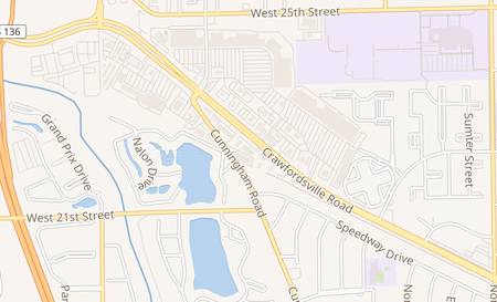 map of 5841 Crawfordsville Road Indianapolis, IN 46224