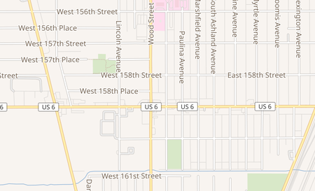 map of 73 W 159th St Harvey, IL 60426