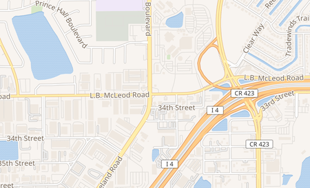 map of 4061 L B McLeod Rd Orlando, FL 32811