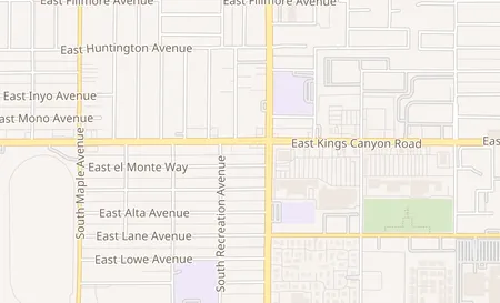 map of 4784 E Kings Canyon Rd Fresno, CA 93702