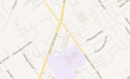map of 2960 E 10th St Jeffersonville, IN 47130