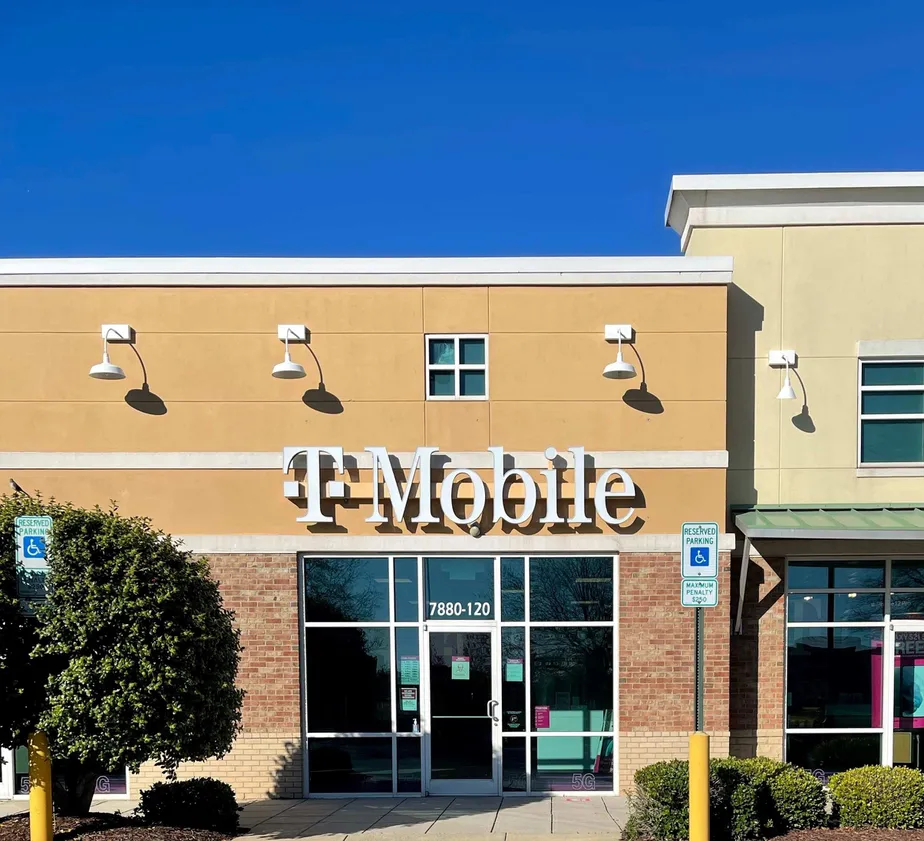 Exterior photo of T-Mobile store at Alexander Promenade Pl & Acc Blvd, Raleigh, NC