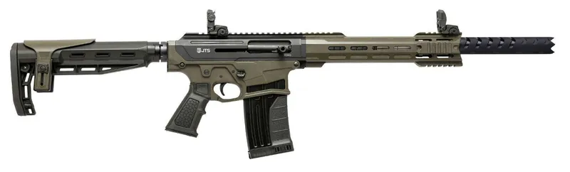 JTS 12 Gauge Semi-Automatic AR Shotgun JEGX402.3, OD Green Cerakote 5+1 18.5" - JTS
