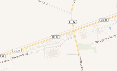 map of 15606 W US Highway 34 Plano, IL 60545