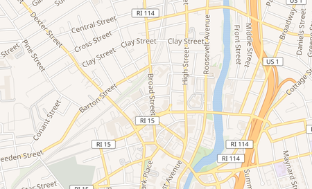 map of 121 Broad St Pawtucket, RI 02860