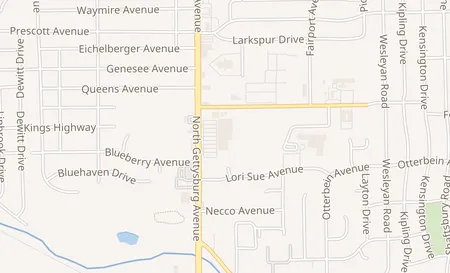 map of 2164 North Gettysburg Ave. Dayton, OH 45406