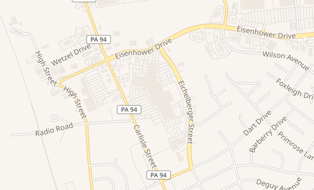 map of 1155 Carlisle Street Hanover, PA 17331