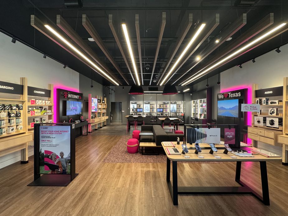 Interior photo of T-Mobile Store at Shops at Clearfork, Fort Worth, TX