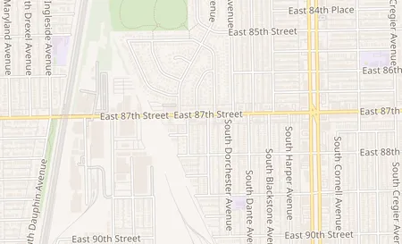 map of 1315 E 87th St Chicago, IL 60619