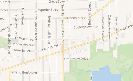 map of 195 N. Farnsworth Ave. Aurora, IL 60505