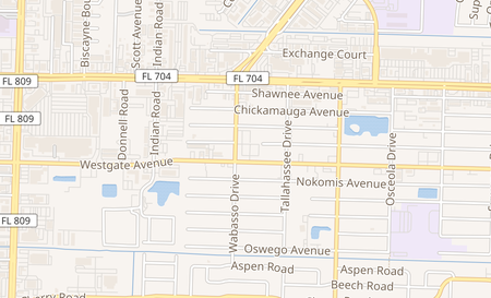 map of 3829 Westgate Ave West Palm Beach, FL 33409