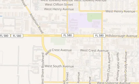 map of 4410 W Hillsborough Ave M Tampa, FL 33614