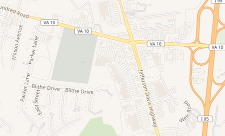 map of 12706 Jefferson Davis HWY Chester, VA 23831