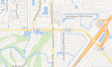 map of 5100 W. Commercial Blvd. Suite #9 Tamarac, FL 33319