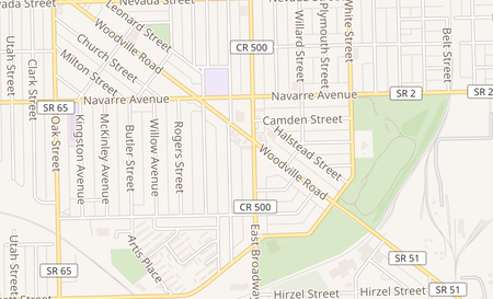 map of 868 E Broadway St Toledo, OH 43605
