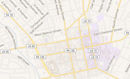 map of 15 W Chestnut St Washington, PA 15301