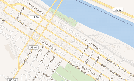map of 1613 Winchester Ave Ashland, KY 41101