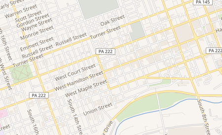 map of 1127 Hamilton Street Allentown, PA 18101