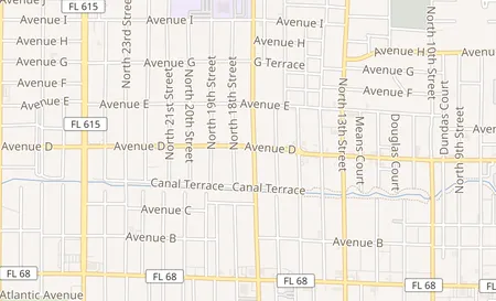 map of 1705 Avenue D Fort Pierce, FL 34950