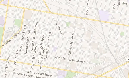 map of 2955 N 22nd St Philadelphia, PA 19132