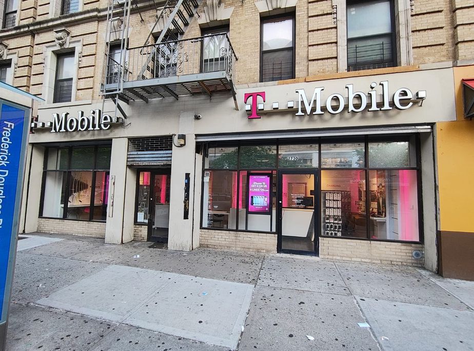 Exterior photo of T-Mobile Store at Frederick Douglass Blvd & 145th St, New York, NY