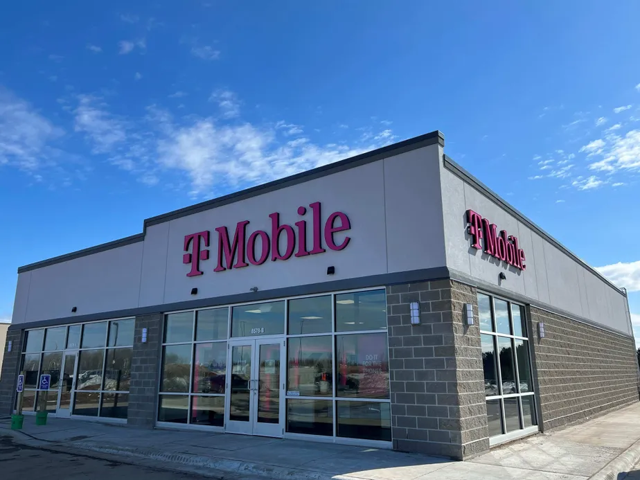 Exterior photo of T-Mobile Store at Rock Ridge Dr & Hwy 169, Mountain Iron, MN
