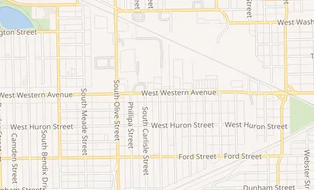 map of 1702 West Western Avenue South Bend, IN 46619