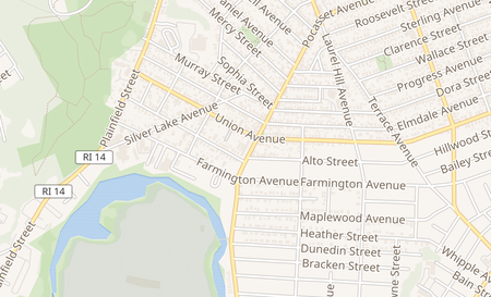 map of 319 Pocasset ave Providence, RI 02909