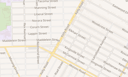 map of 19254 Kelly Rd Harper Woods, MI 48225