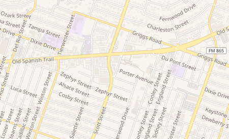 map of 6073 Scott St Houston, TX 77021
