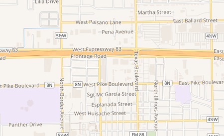 map of 1025 N Texas Blvd Suite 21 J Ste 21H Weslaco, TX 78596