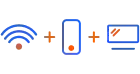 Combine Optimum Internet with Optimum Unlimited Mobile and TV Icons
