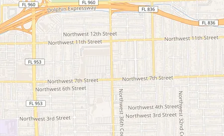 map of 809 NW 37th Ave Miami, FL 33125
