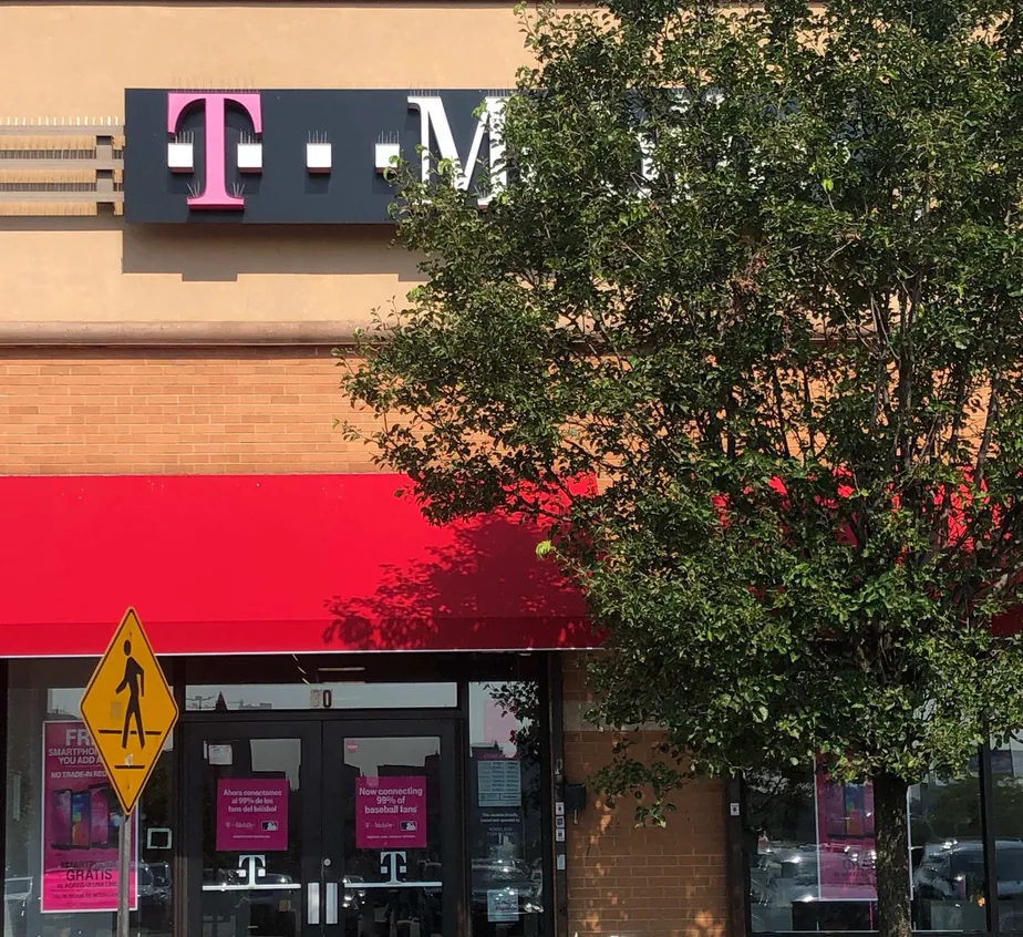 Exterior photo of T-Mobile store at E 174th St & Bryant Ave, Bronx, NY