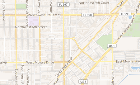 map of 314 Washington Ave. Homestead, FL 33030