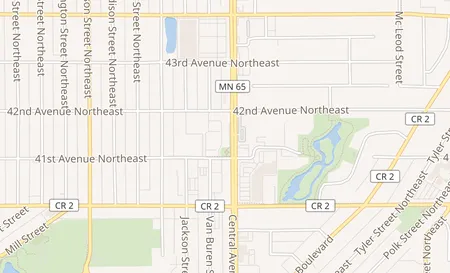 map of 4110 Central Ave. NE Suite 206A Columbia Heights, MN 55421