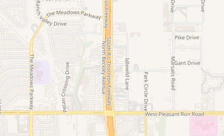 map of 1550 N Beckley St. Lancaster, TX 75134