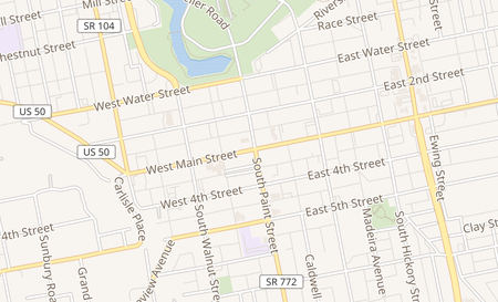 map of 615 1/2 Central Center Chillicothe, OH 45601