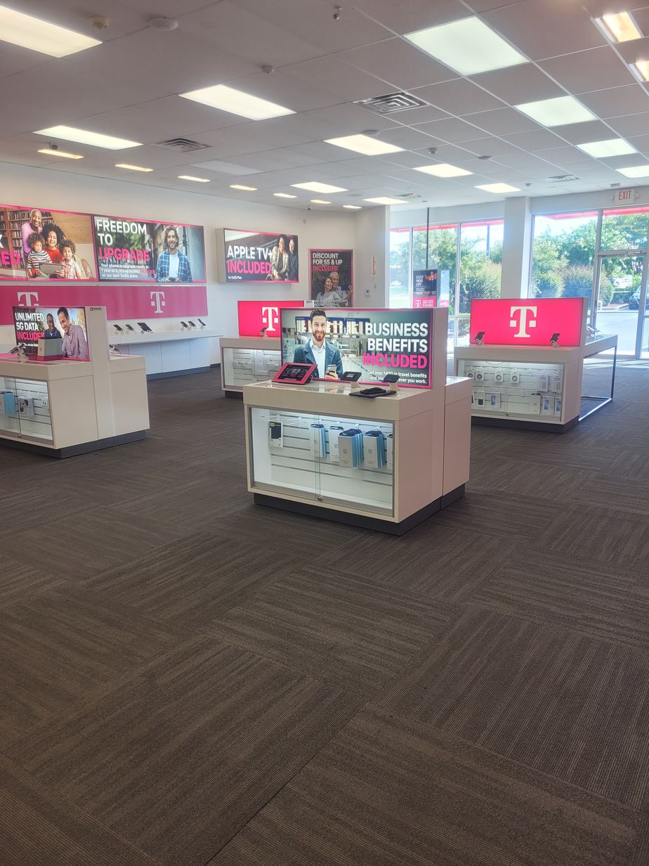 Interior photo of T-Mobile Store at Bypass 72 NW & Mathis Rd, Greenwood, SC