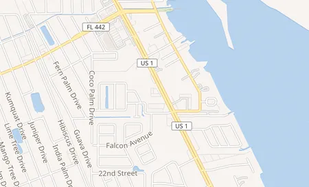 map of 2102 S. Ridgewood Ave. Suite 1B Edgewater, FL 32141