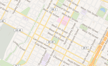 map of 1710 W 4th St Wilmington, DE 19805