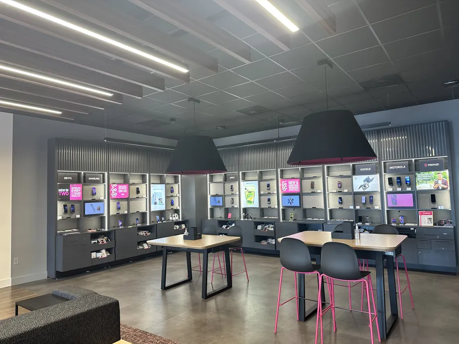 Interior photo of T-Mobile Store at Lk Woodlands Dr & Pinecroft Dr, The Woodlands, TX