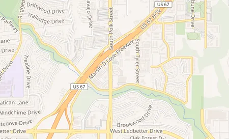 map of 3938 S Polk St. Dallas, TX 75224