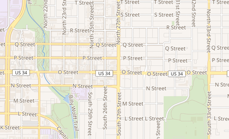 map of 101 North 27th St Lincoln, NE 68503