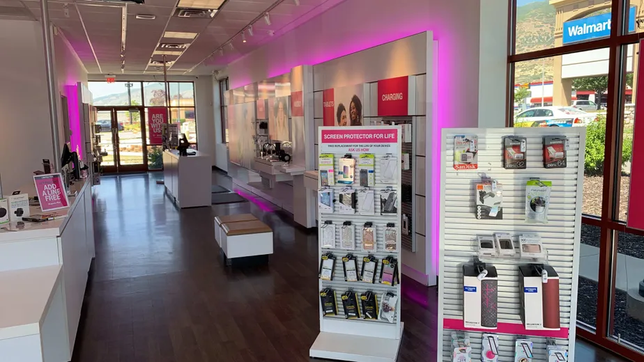 Interior photo of T-Mobile Store at Parrish Lane & 400 West, Centerville, UT