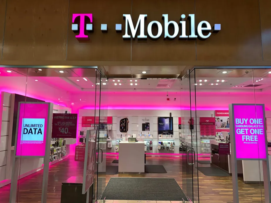 Exterior photo of T-Mobile store at Westshore Plaza Mall, Tampa, FL