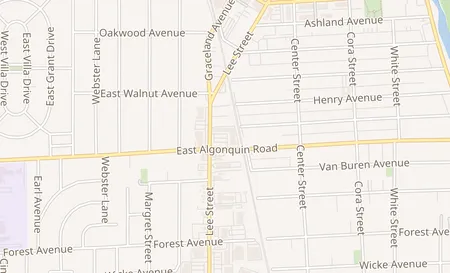 map of 1163 Lee Street Des Plaines, IL 60016